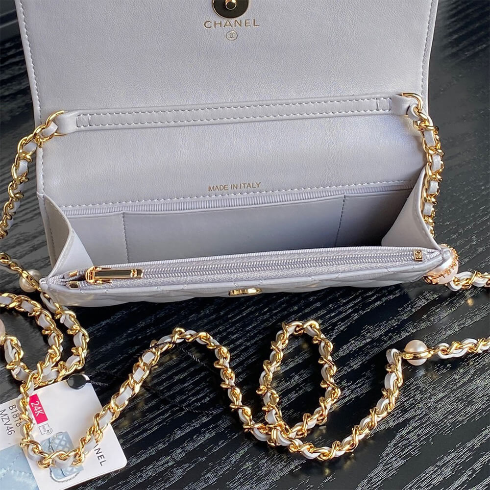 Ch**el flap phone holder with chain(high-end grade)