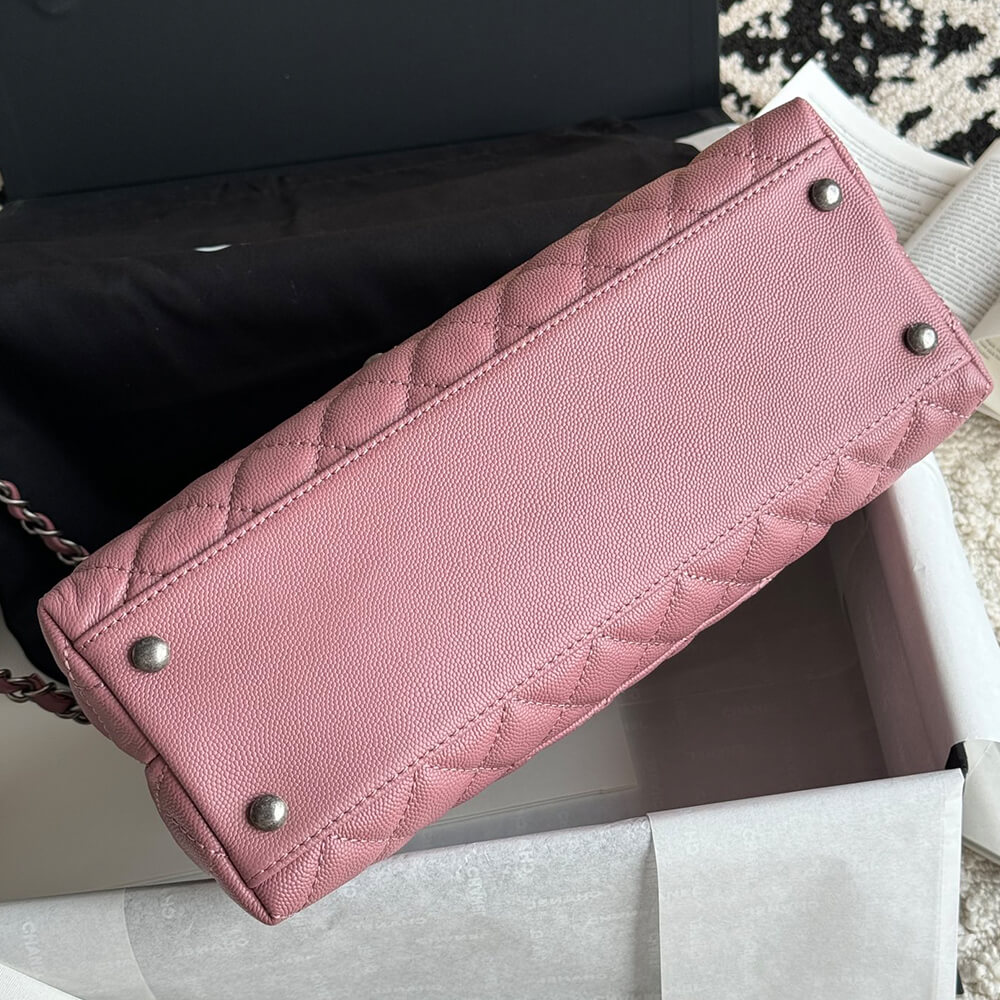 Ch**el large flap bag with top handle(high-end grade)