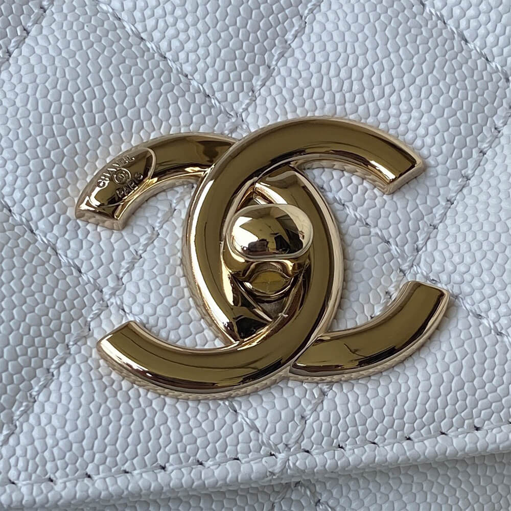 Ch**el large flap bag with top handle(high-end grade)