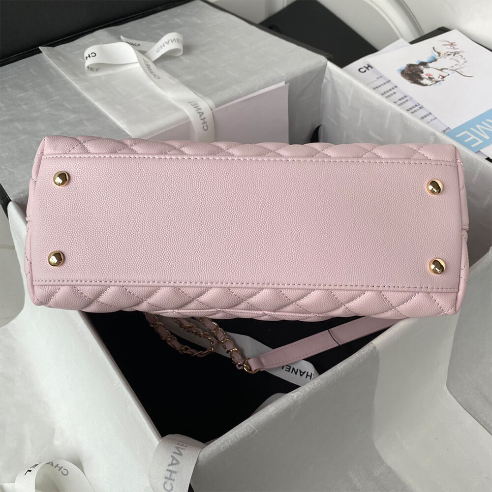 Ch**el large flap bag with top handle(high-end grade)
