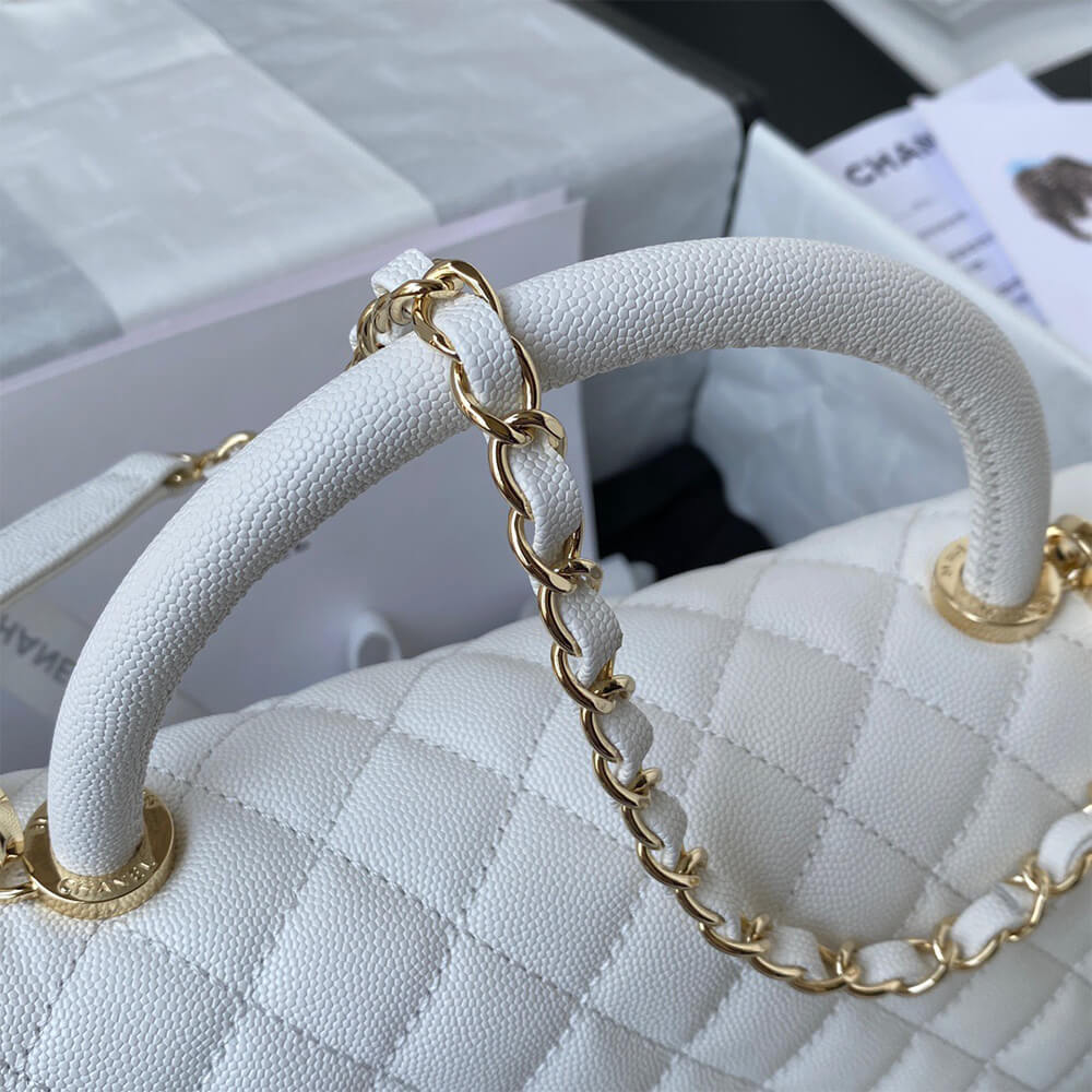 Ch**el large flap bag with top handle(high-end grade)