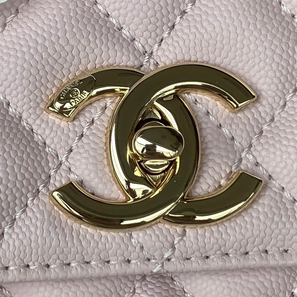 Ch**el large flap bag with top handle(high-end grade)