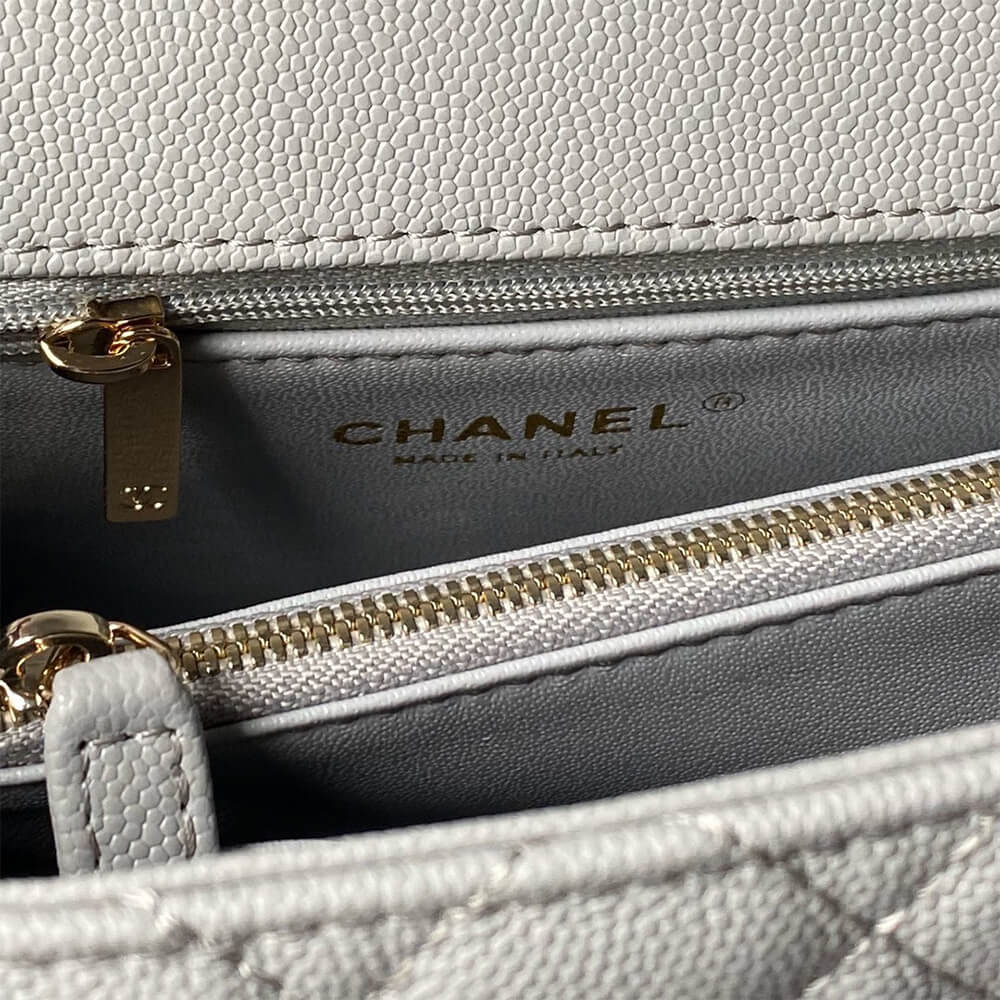 Ch**el large flap bag with top handle(high-end grade)