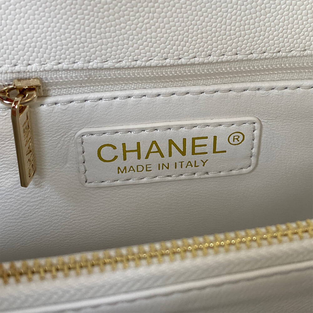 Ch**el large flap bag with top handle(high-end grade)