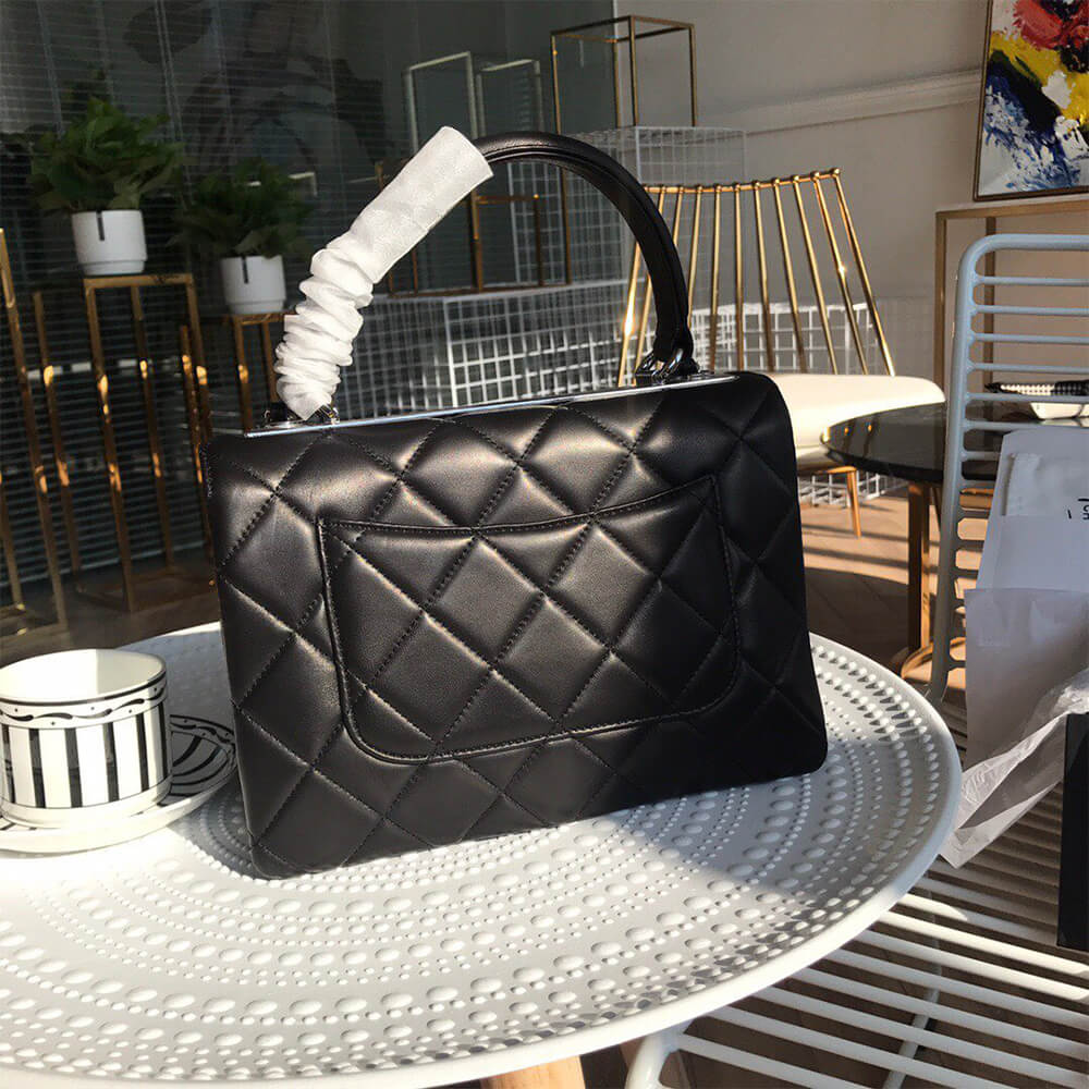Ch**el flap bag with top handle(high-end grade)