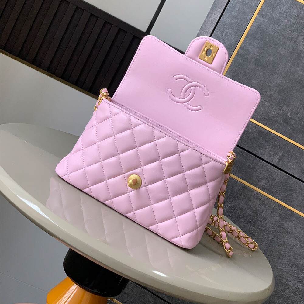 CHANEL Small Flap Bag with Top Handle(HIGH-END GRADE)