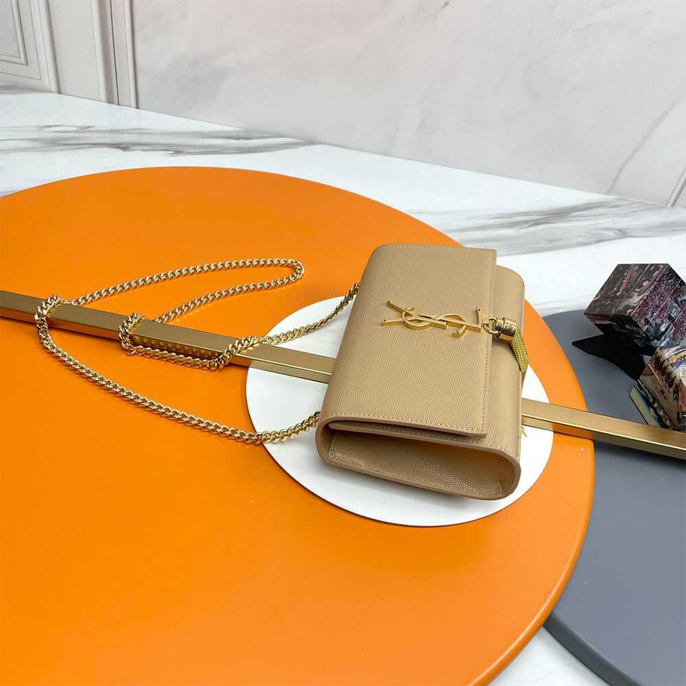 Y51 kate small tassel in grained leather(high-end grade)