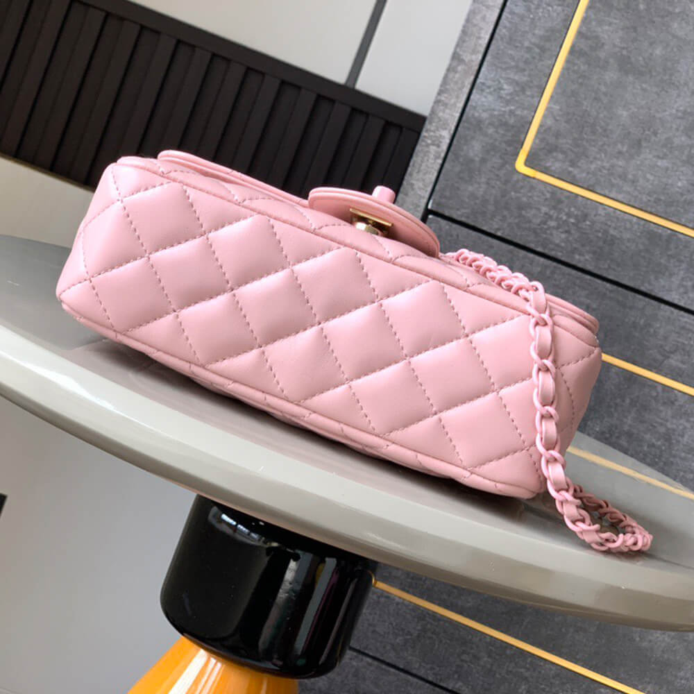 Ch**el mini flap bag with top handle(high-end grade)