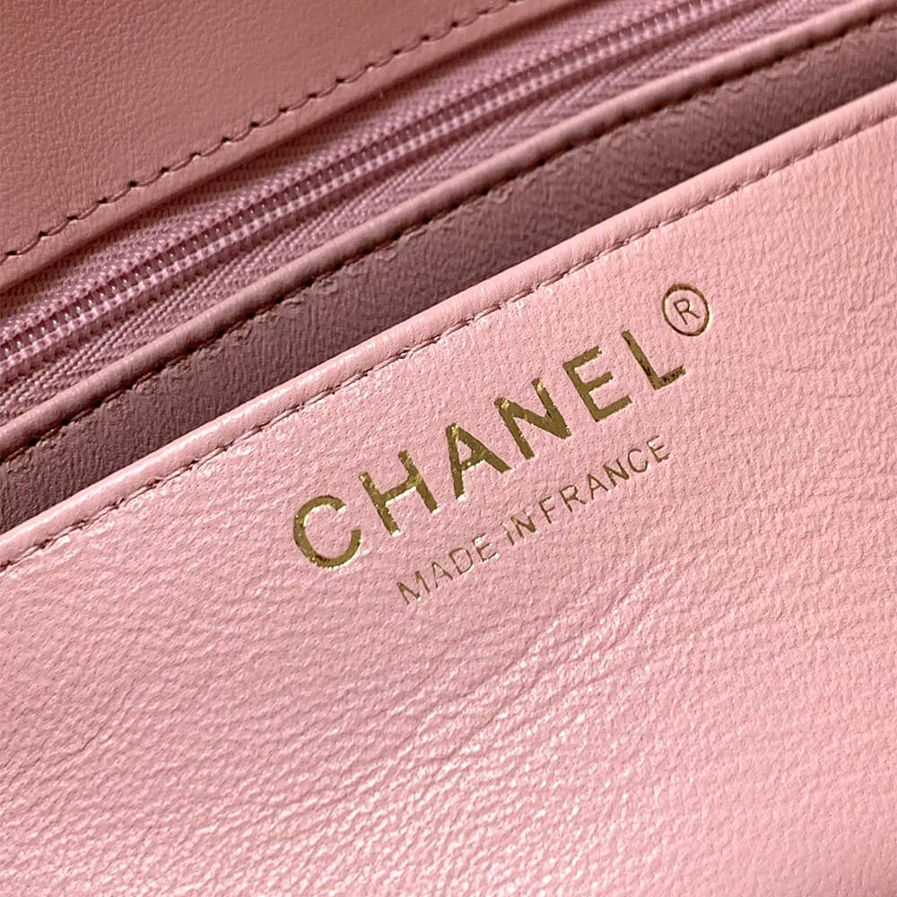 Ch**el mini flap bag with top handle(high-end grade)