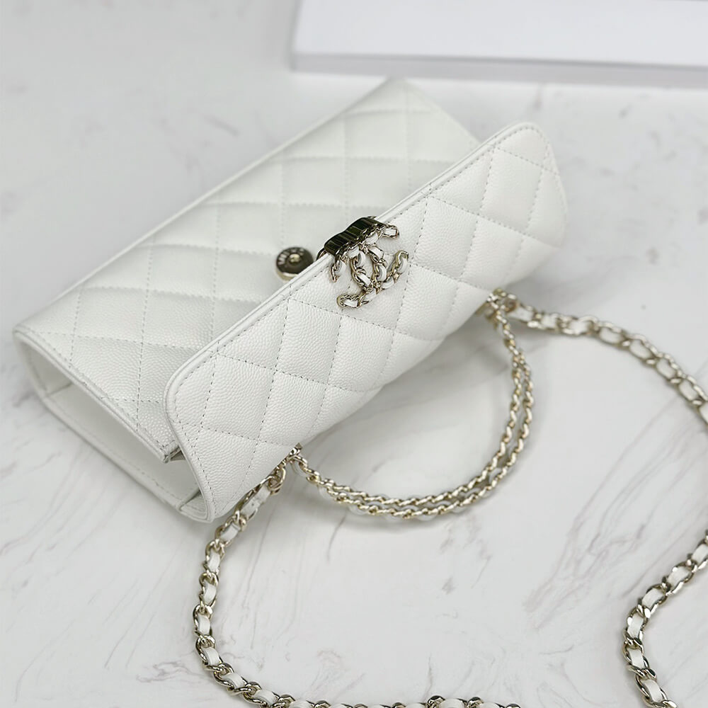 Ch**el flap phone holder with chain(high-end grade)