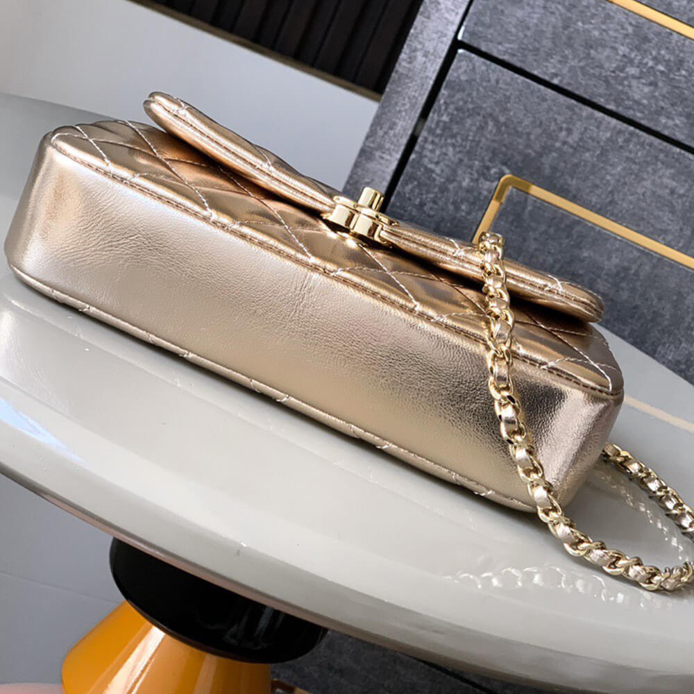 Ch**el flap phone holder with chain(high-end grade)