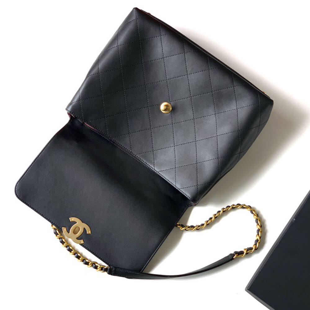 Ch**el maxi flap bag with top handle(high-end grade)