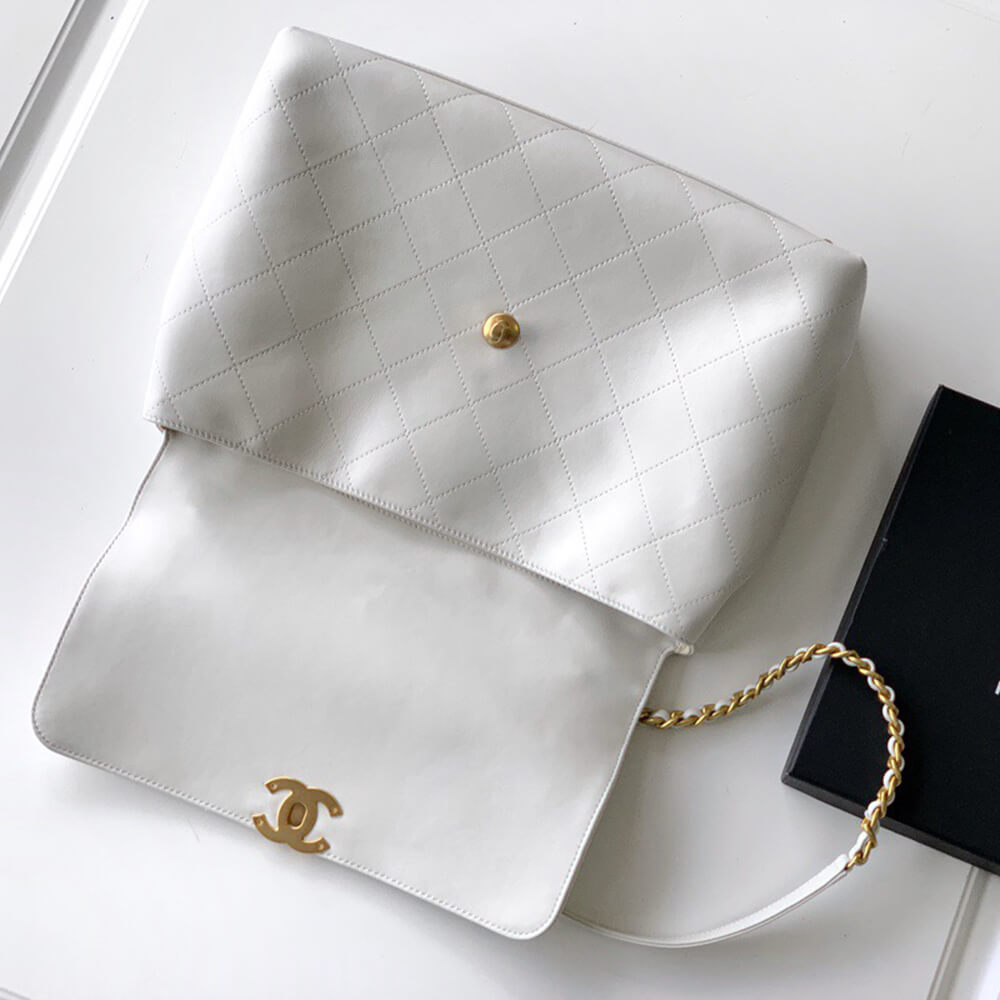 Ch**el maxi flap bag with top handle(high-end grade)