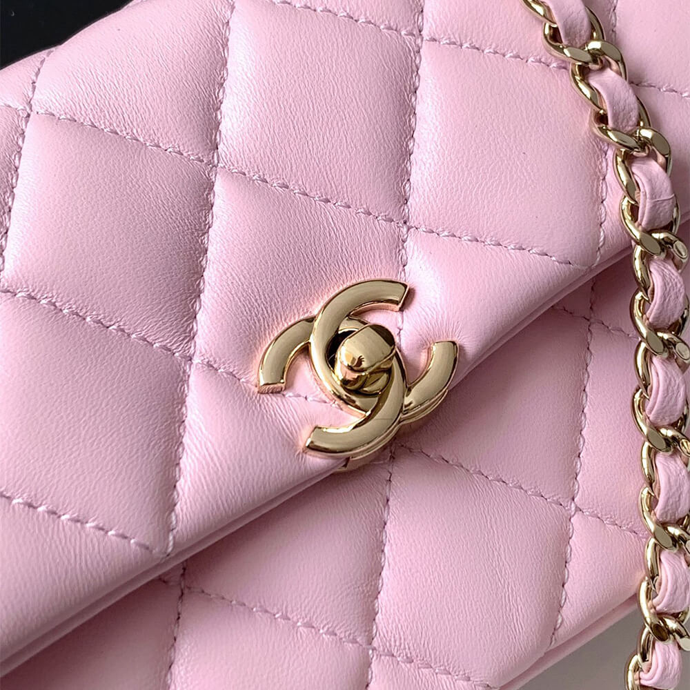 Chanel FLAP PHONE HOLDER WITH CHAIN(HIGH-END GRADE)