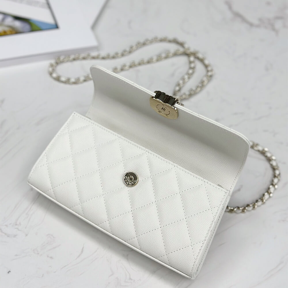 Ch**el flap phone holder with chain(high-end grade)